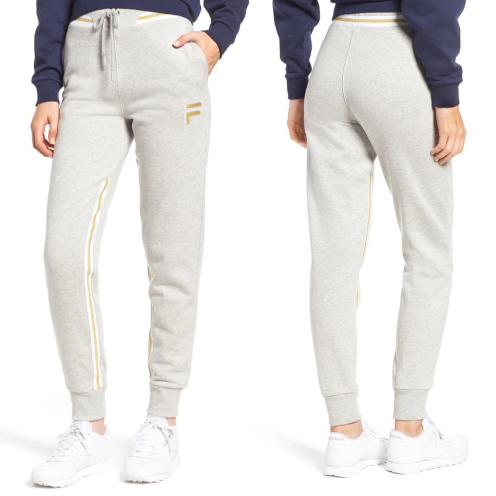 FILA Grey and Gold Joggers